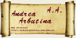 Andrea Arbutina vizit kartica
